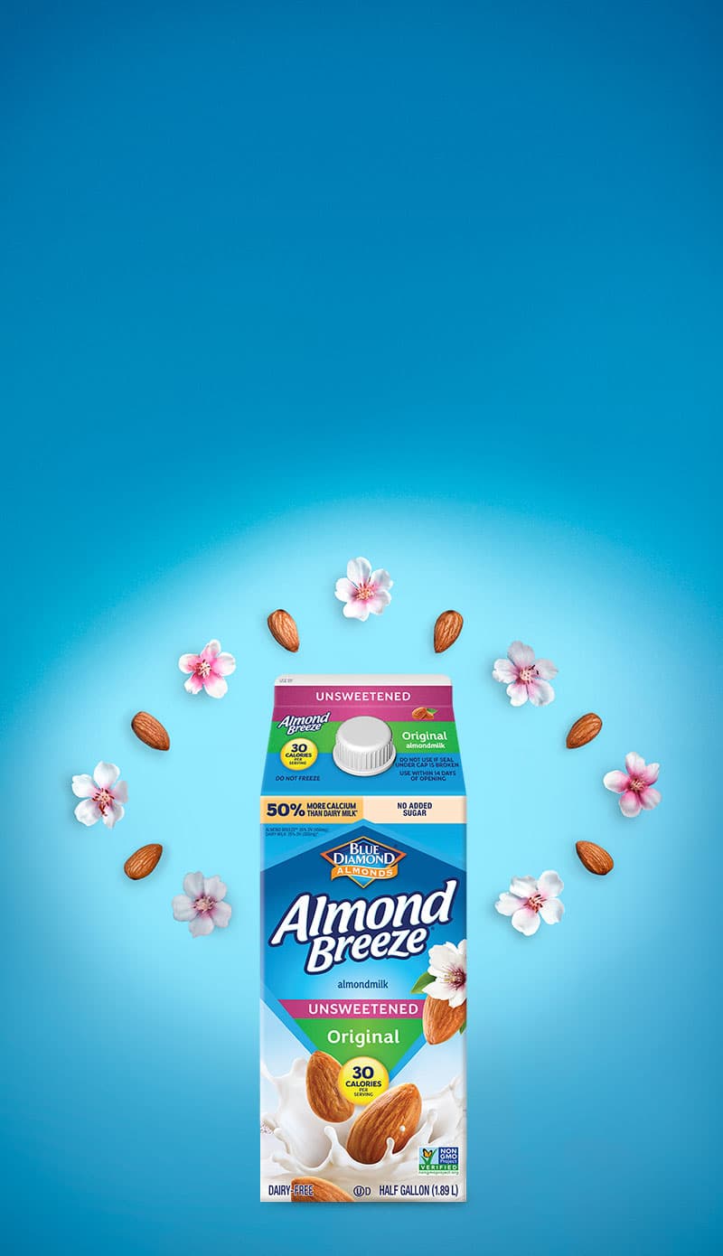 Carton of Almond Breeze (R) Unsweetened Original Almondmilk