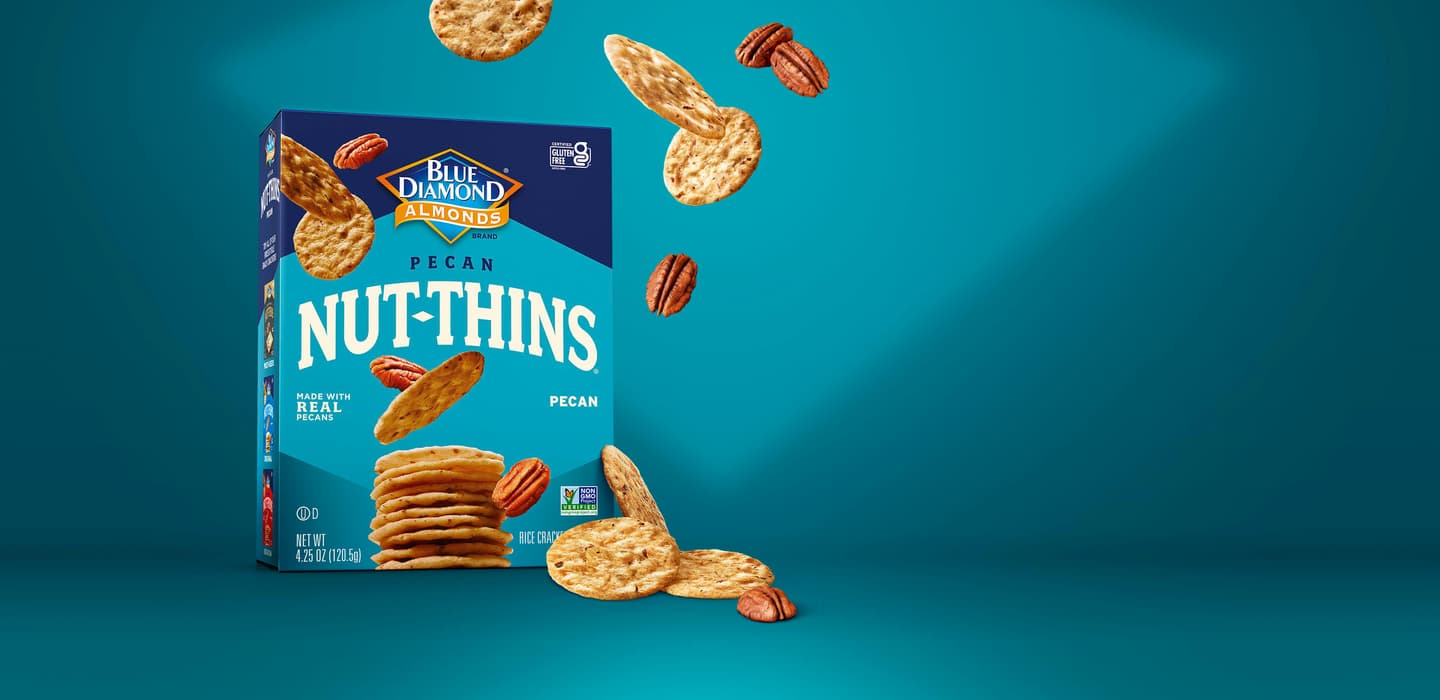 NutThins® Pecan GlutenFree Crackers Blue Diamond