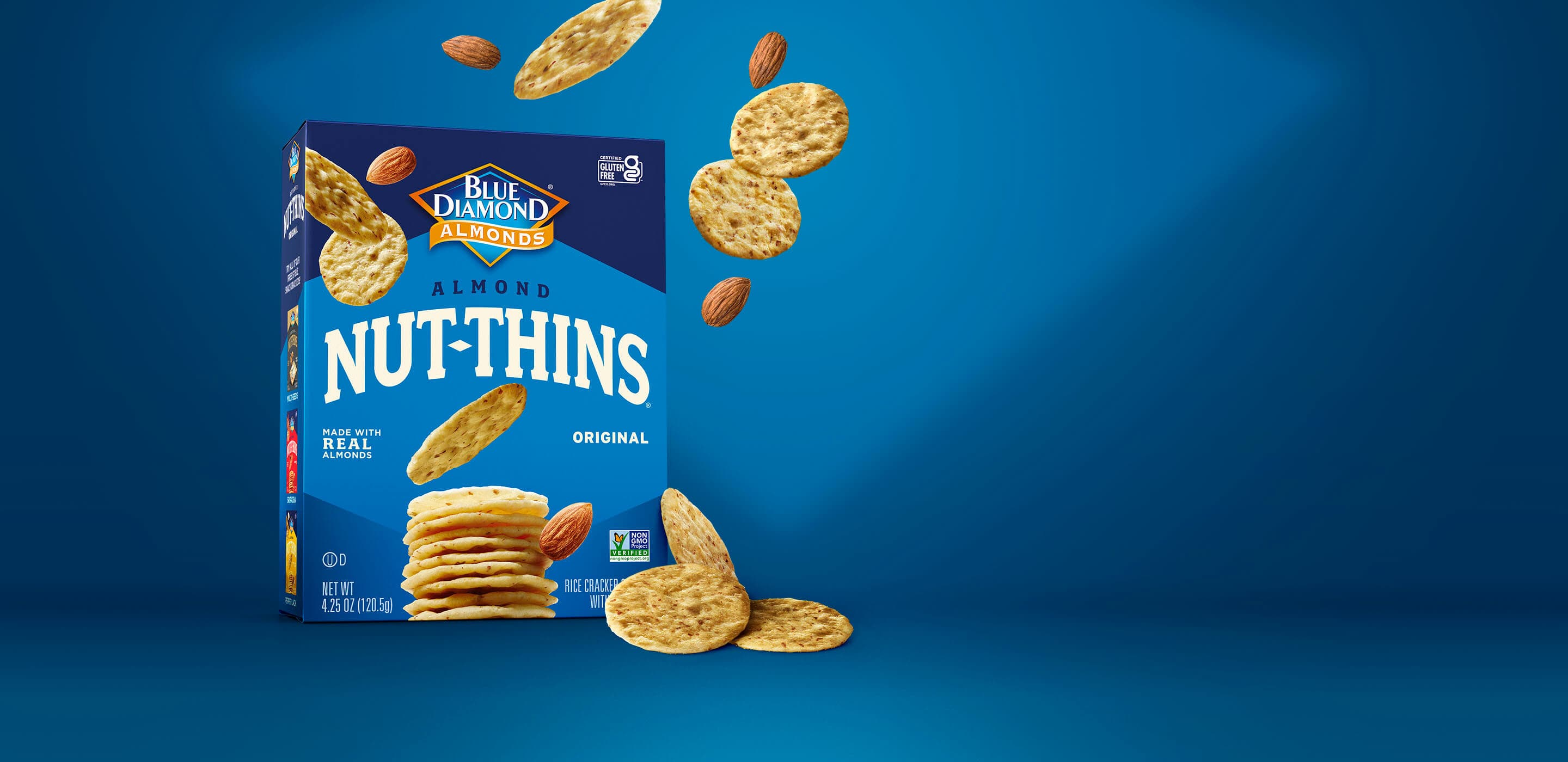 Nut Thins Almond Gluten Free Crackers Blue Diamond