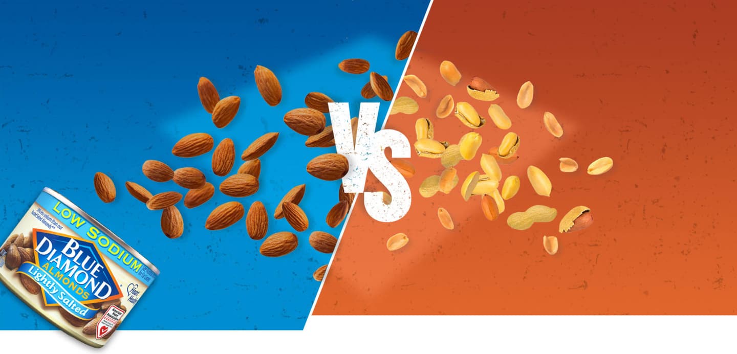 Almonds vs Peanuts Blue Diamond