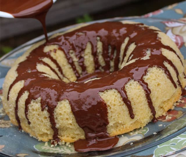 Gluten-free vanilla almond cake with coconut ganache