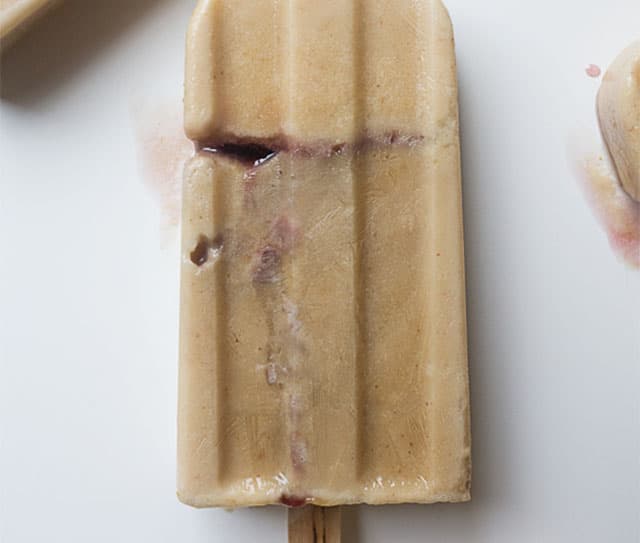 Peanut butter and jelly popsicle