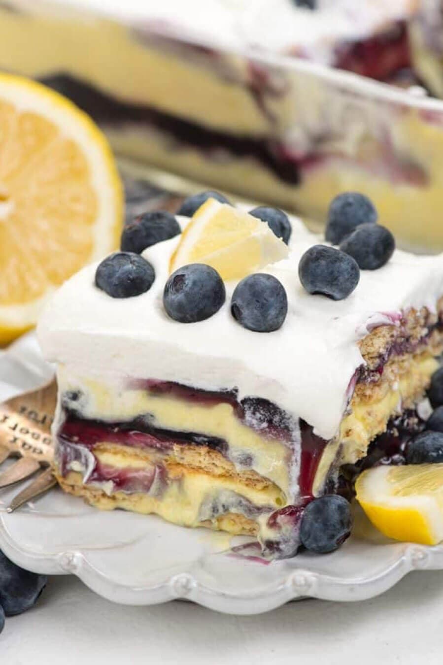 Blueberry Lemon Icebox Cake | Blue Diamond