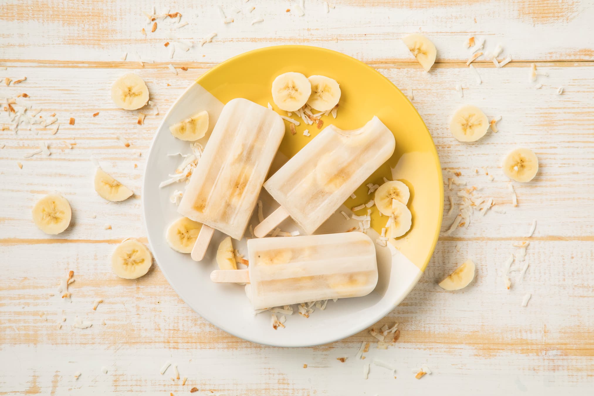 Almond Breeze Banana Coconut Ice Pops Recipe Blue Diamond