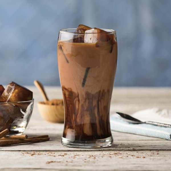 Iced Coffee with Chocolate Ice Cubes Recipe| Blue Diamond