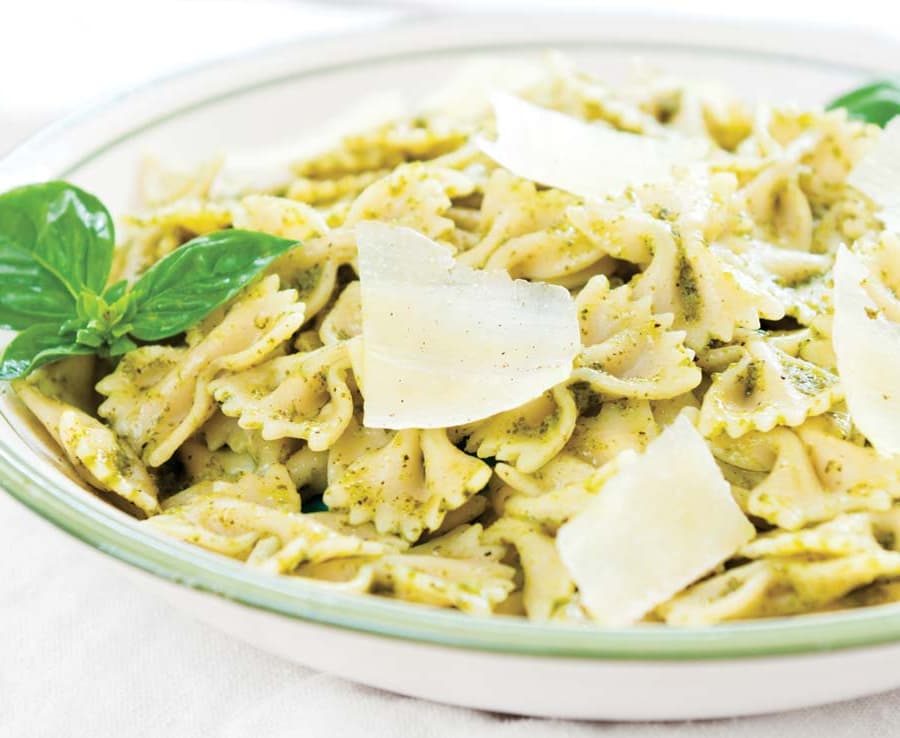 Almond & Basil Pesto Farfalle Recipe Blue Diamond