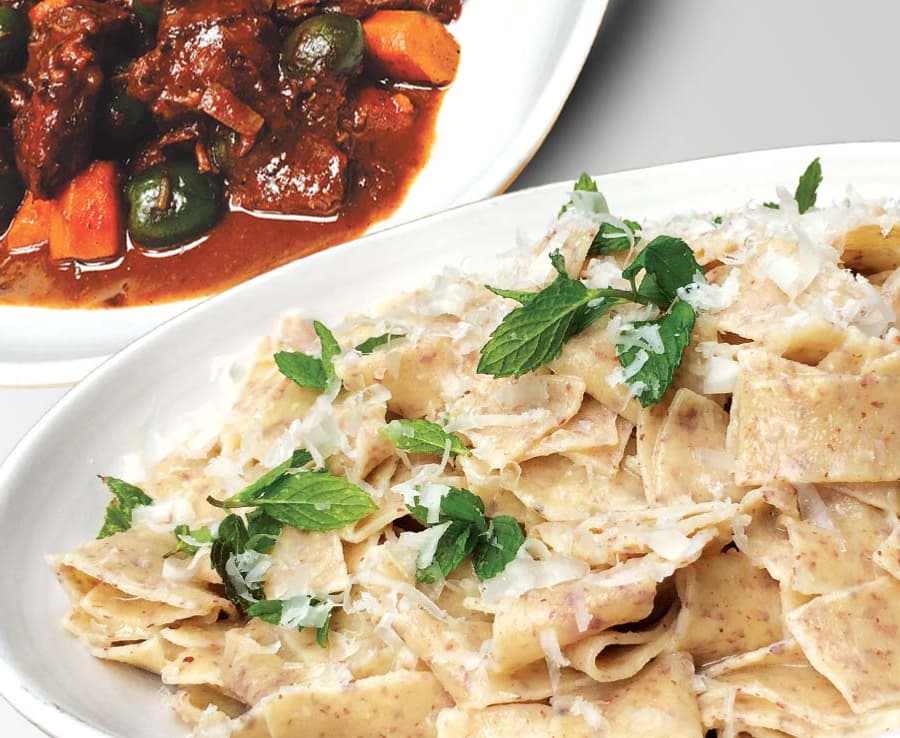 Almond Flour Noodles w/ Braised Lamb Recipe Blue Diamond