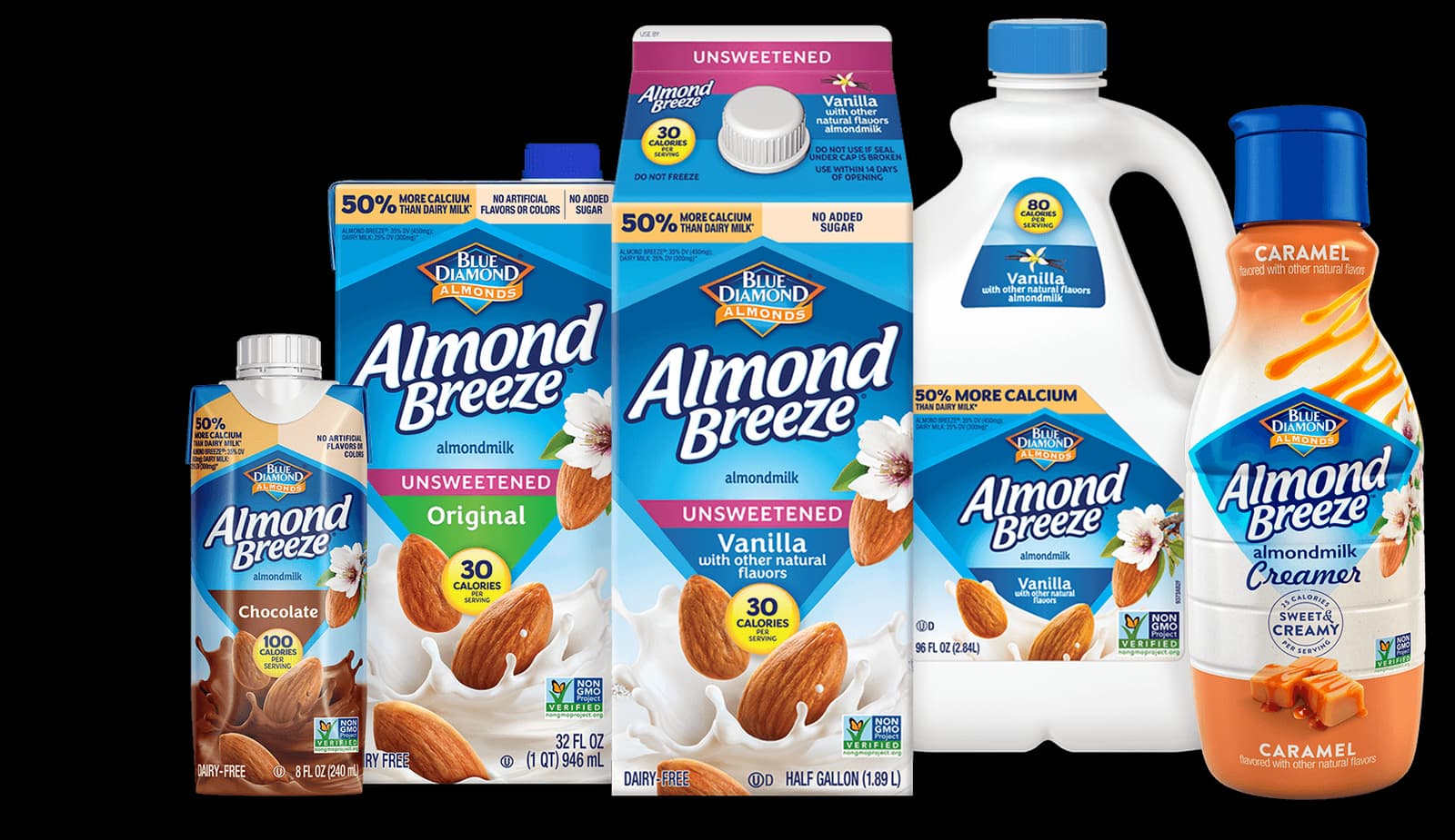 Grouping of Almond Breeze Products