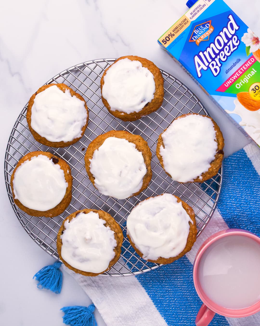 Gluten-free glazed cookies made with Blue Diamond Almond Flour