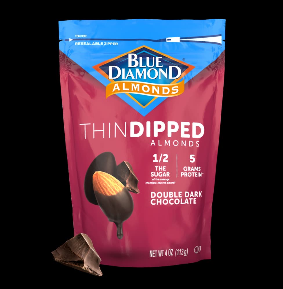 Double Dark Chocolate, Thin Dipped Almonds