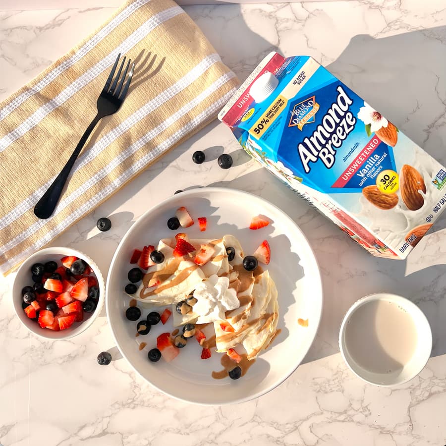 High Protein Crepes Recipe Blue Diamond