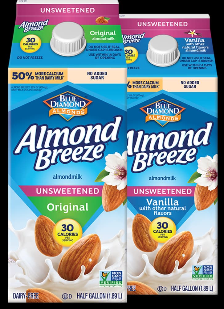 Almond Breeze Original Unsweetened and Vanilla Unsweetened