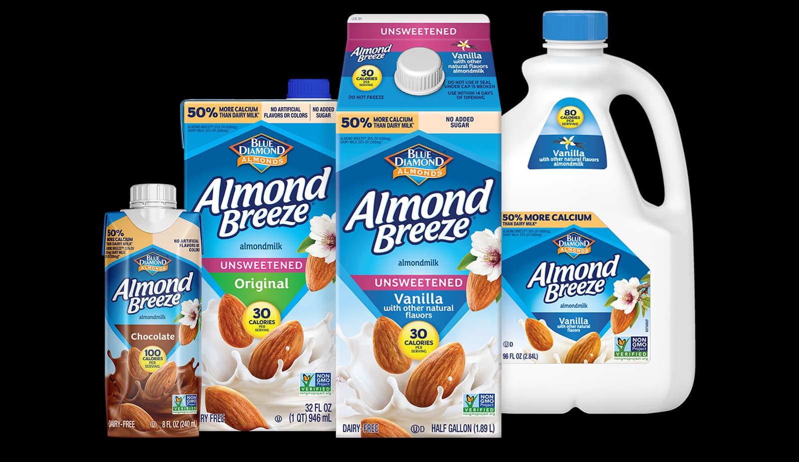 Grouping of Almond Breeze Products