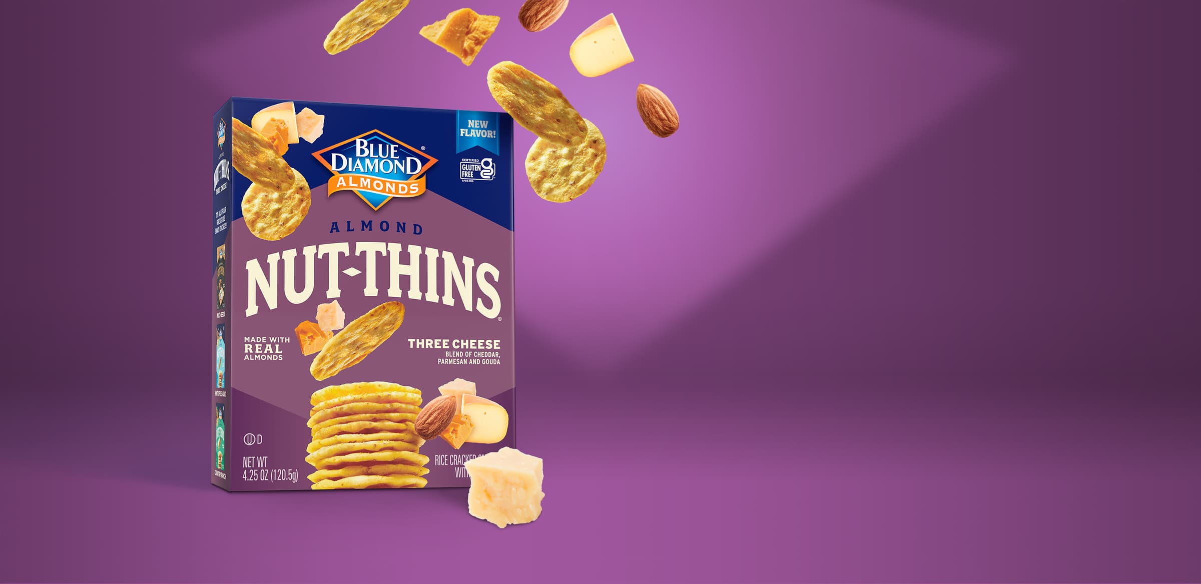 Nut Thins® Three Cheese Blue Diamond