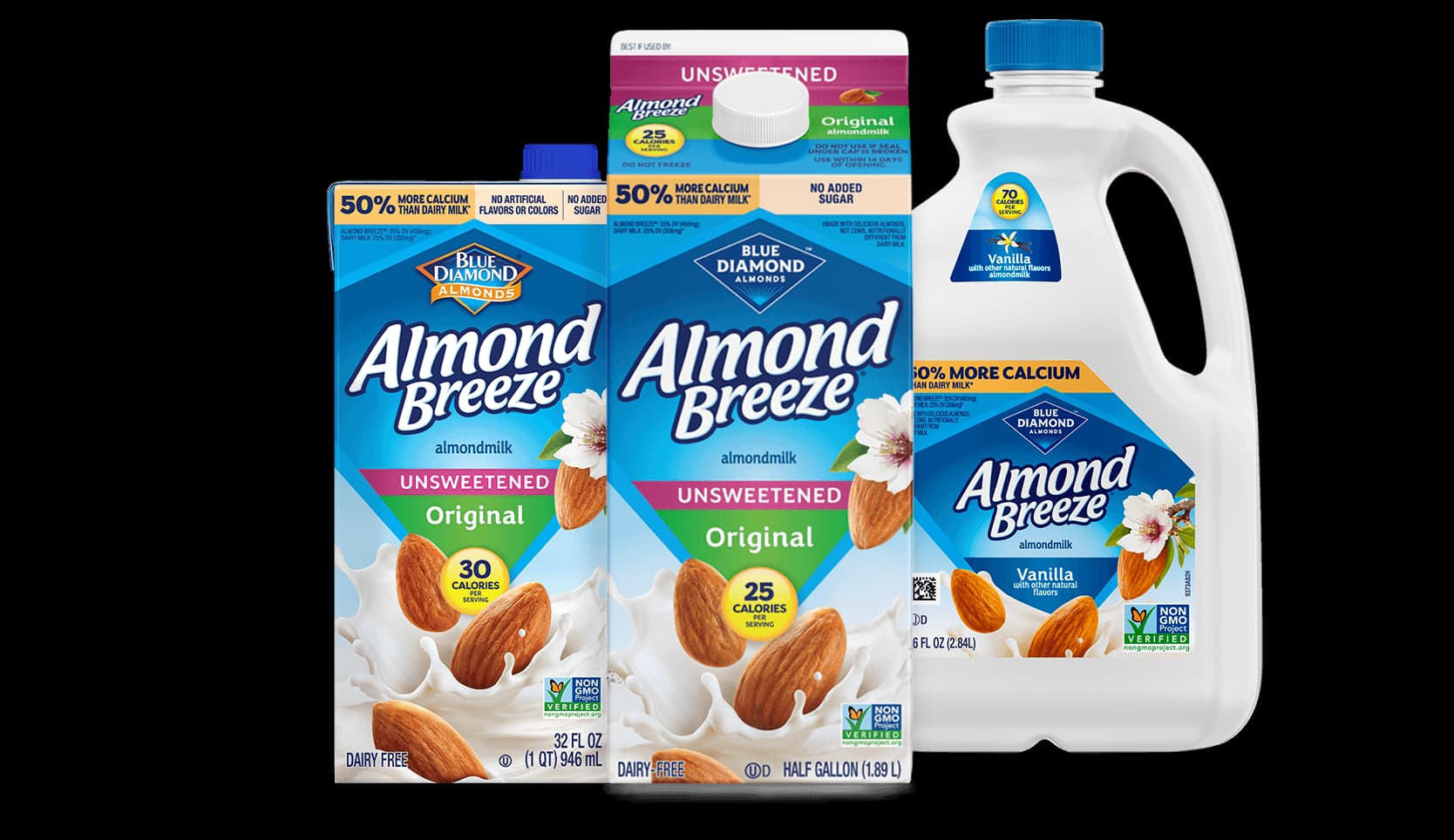 Grouping of Almond Breeze Products