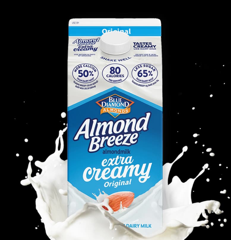 Extra Creamy Almondmilk Almond Breeze® Milk Alternative Blue Diamond