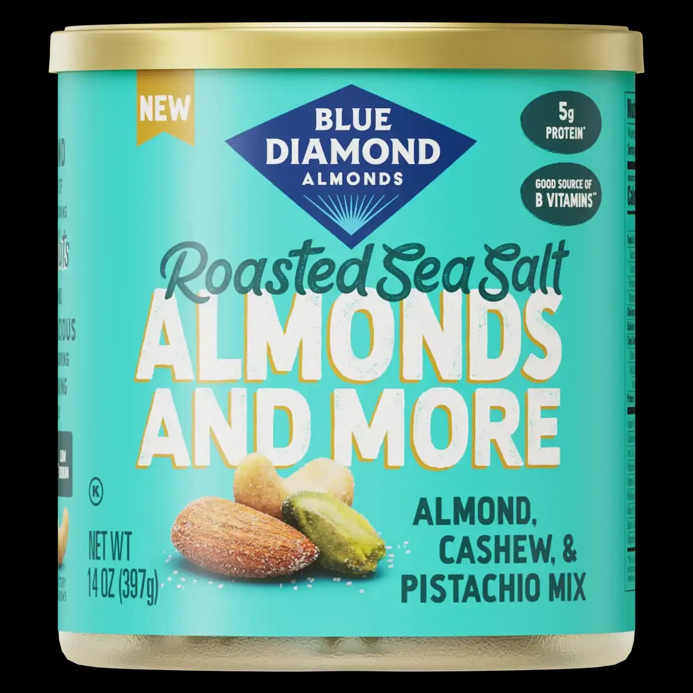Can of Roasted Sea Salt Almond, Cashew, and Pistachio Mixed Nuts