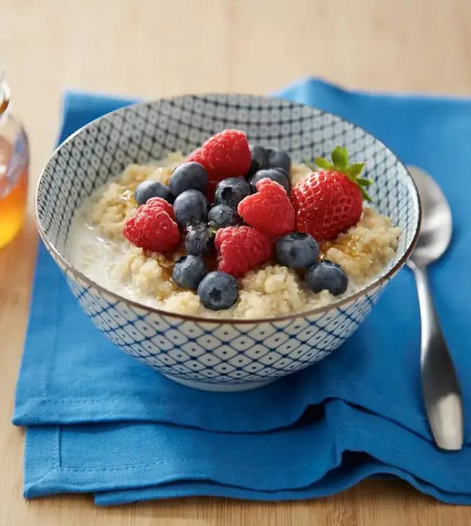 Healthy and nutritious quinoa and berry bowl