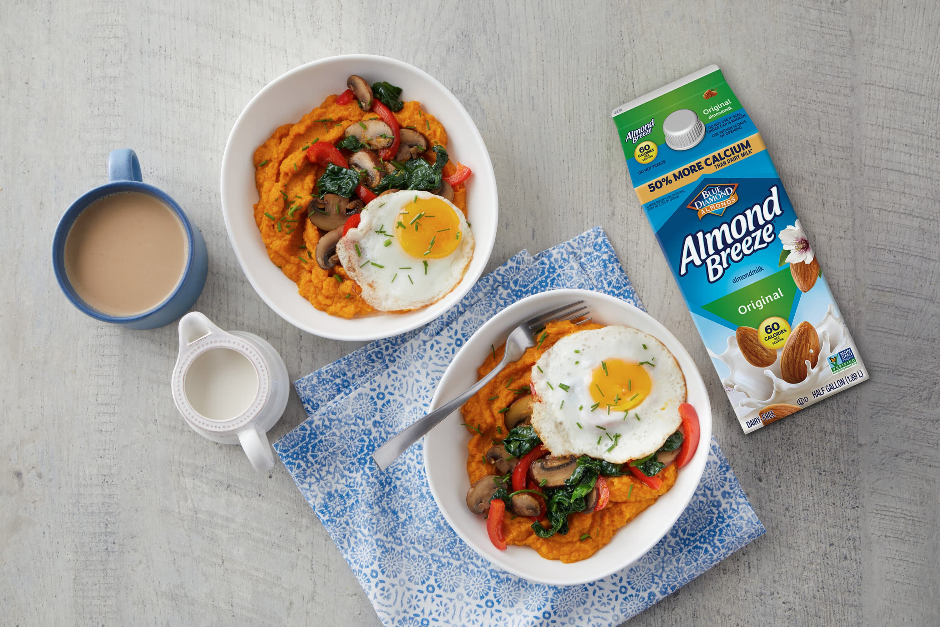 Whipped Sweet Potato Breakfast Bowl Recipe | Blue Diamond