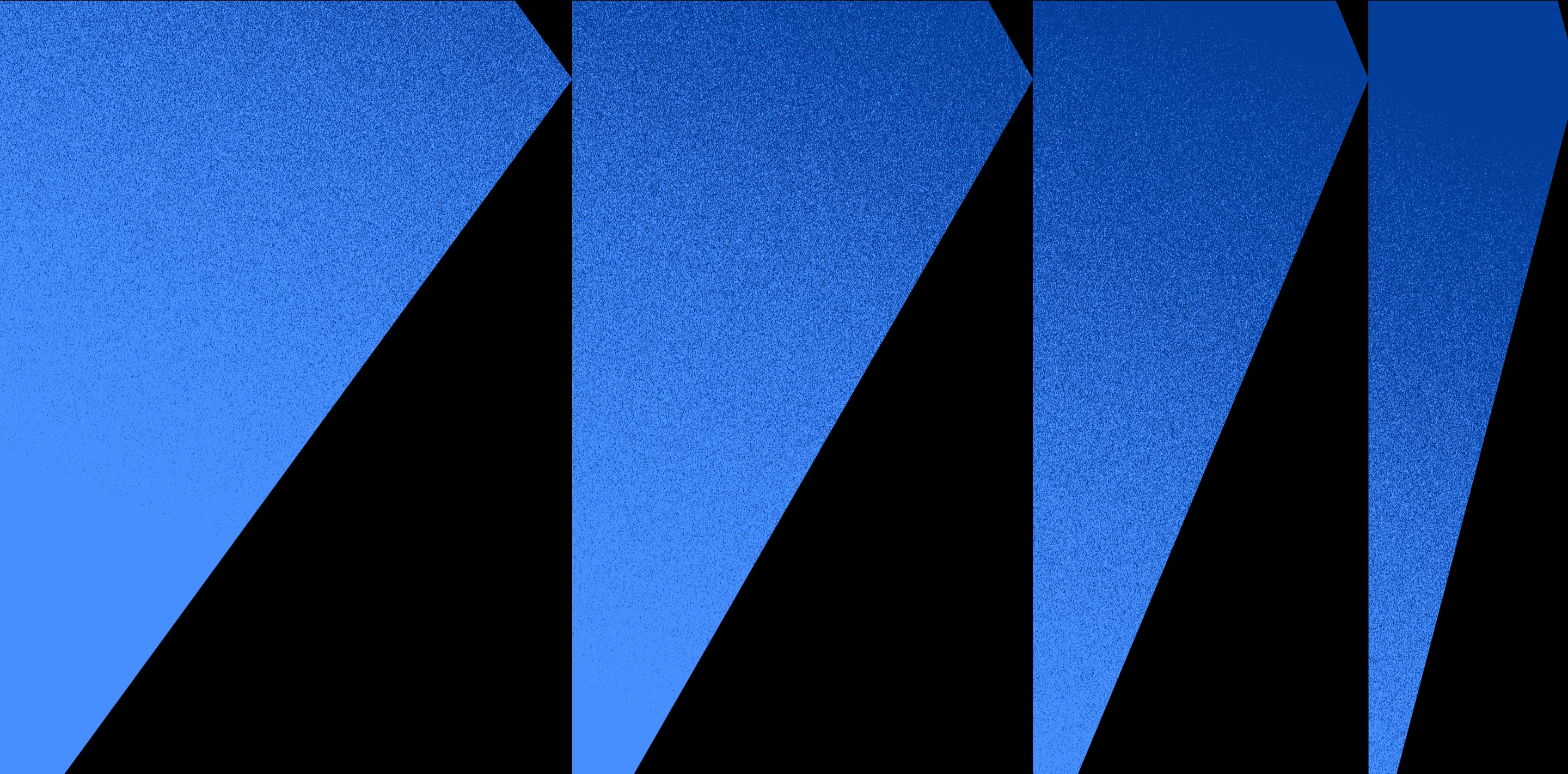 Triangular pattern filled using a gradient of colors from dark blue to light blue.