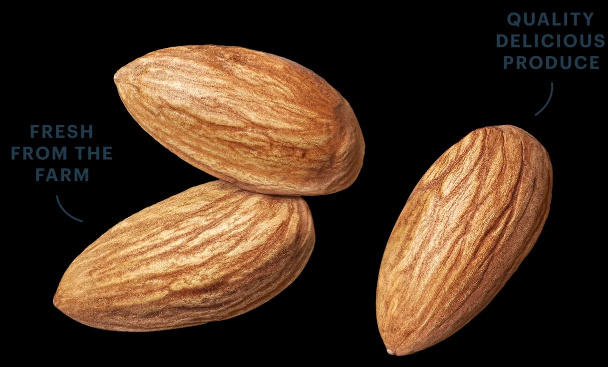 Fresh from the Farm, Quality Delicious Produce Almonds