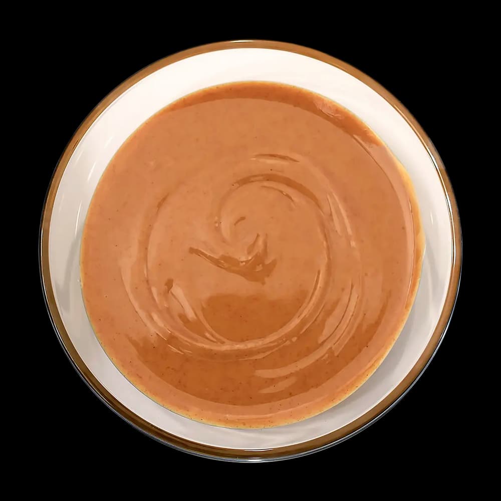 Dish containing almond butter