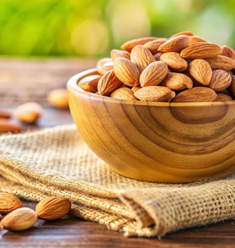 Bowl of almonds