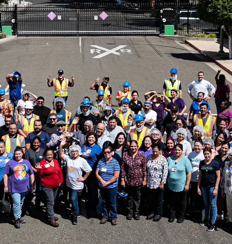 Group of employees waiving