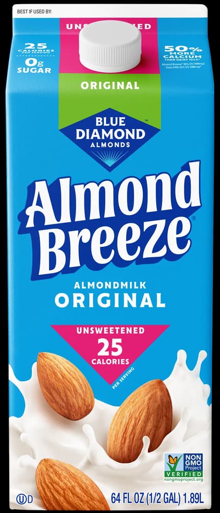 Almond Breeze Refrigerated Unsweetened Original Almondmilk